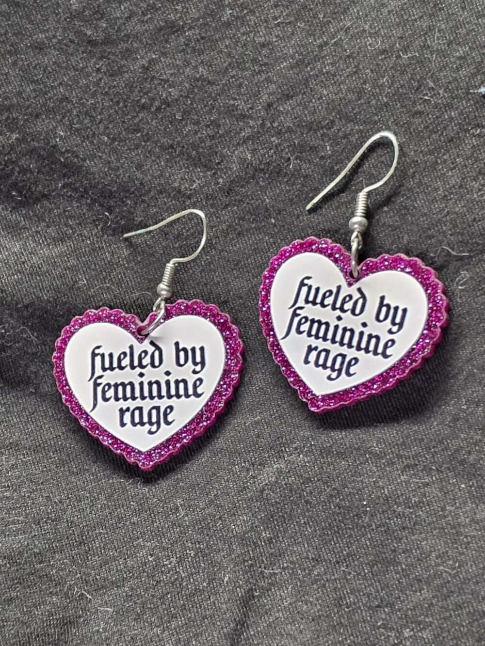 "Fueled By Feminine Rage" Earrings